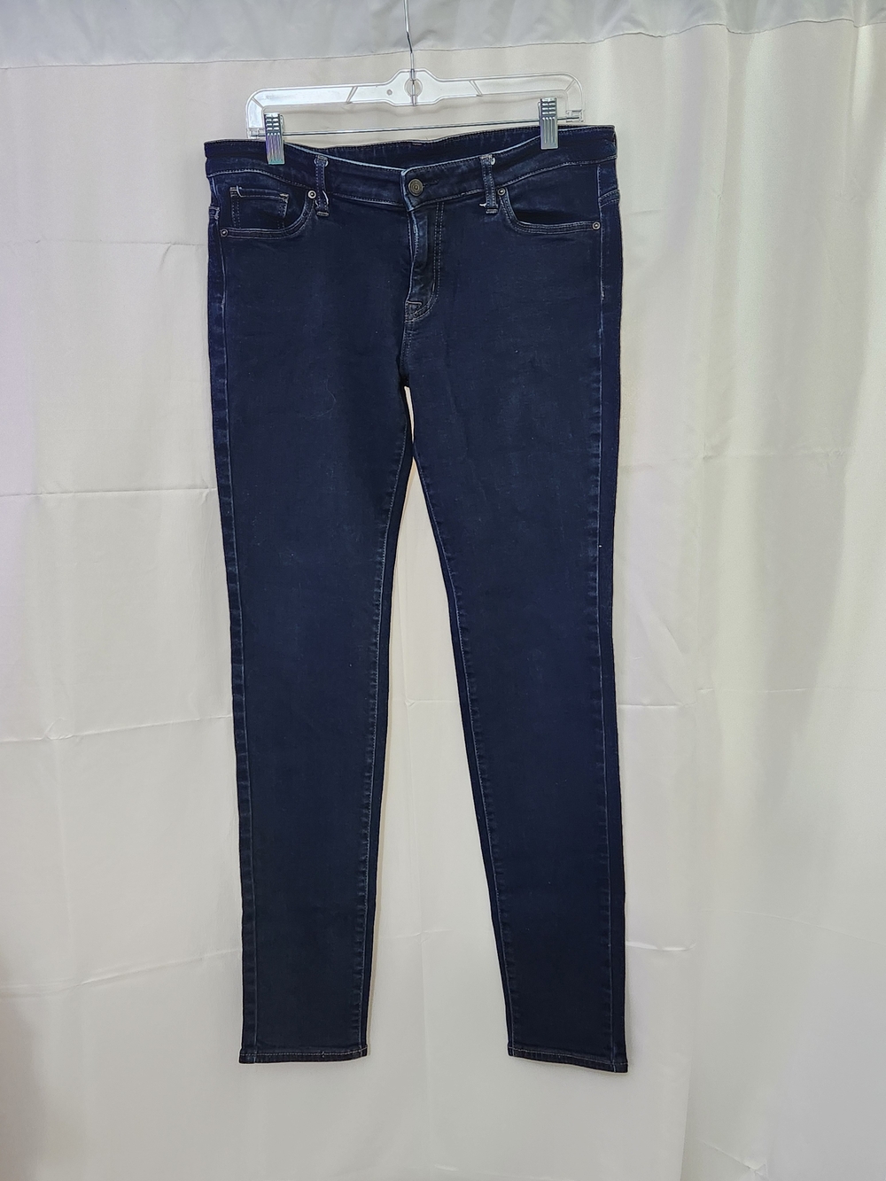 UJ By Uniqlo Mid-Rise Dark Indigo Skinny Tapered Jeans for Women